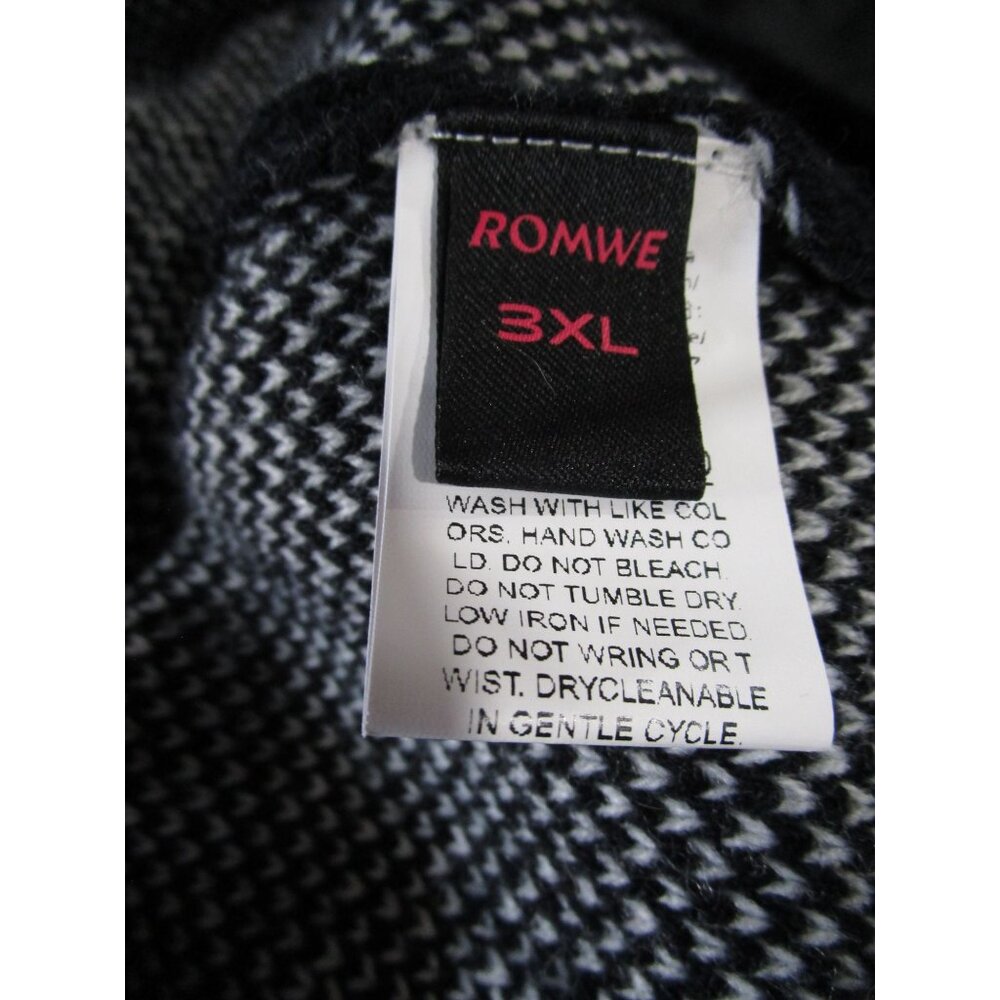 Romwe Womens 3XL Black Cardigan Gothic Emo Pentagram Halloween GUC - Picture 5 of 12